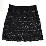 Victoria's Secret Victoria’s Secret Black Lace Sheer Mini Skirt Photo 0