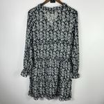 Cotton Express Express Black Floral Mini Dress Women M Cottagecore Coquette Fairy Romantic Photo 4