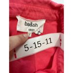 Ba&sh  Dress Womens Small Pink‎ Lincoln Collared Button Front Mini Cotton Photo 6