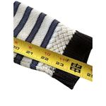 Maison Jules  Navy White Long-Sleeve Striped Crew-Neck Sweater S Photo 8