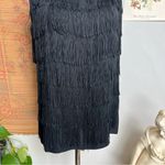 Vintage Great Gatsby Black Flapper Super Mini Dress or Tunic Size 8 Photo 4