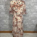 Whistles Orange Mottled Animal Pleated Dress Size 10 Photo 9