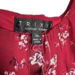 Francesca's Francesca’s Trixxi Ditsy Floral Puff Sleeve Mini Dress Size XL Red Cottagecore Photo 4