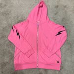 Aviator Nation  Hot Pink 4 Bolt Zip Hoodie XL EUC Photo 3