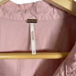 Free People  Taia Long Sleeve Mini Shirt Dress in Pink Size L Photo 6
