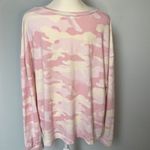 Time and Tru bubble gum pink and cream military print sweater. Size XL. Photo 2