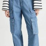 frame denim High Rise Straight Leg Utility Jeans in Acapella Wash Size 27 Photo 0