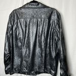 Fashion Bug Vintage  Jacket Snakeskin Print Silver Button Front No Size‎ Tag Photo 6