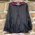 Vintage Black/Purple Thin Light Weight Quarter Zip Windbreaker L.L. Bean Jacket Photo 0