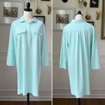 Southern Tide  Jessica Gingham Performance Dress Baltic Teal Above Knee XL Photo 1