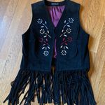 Bebe boho festival Suede leather Fringe Vest size S Photo 3
