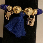 Blue Elastic Bracelet With Tassel‎ Photo 0