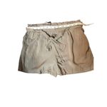 Charlotte Russe taupe olive paper bag waist shorts with belt sash Photo 5