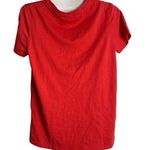 Holiday Reindeer Crewneck T Shirt M Red Knit Short Sleeve Rudolph Christmas NEW Size M Photo 2