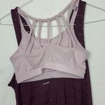 Athleta womens small sports bra and matching tank purple pink gym lulu work Photo 7