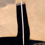 Jason Maxwell  Navy Hooded Jacket with Patterned Trim Photo 12