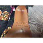 Palter DeLiso Genuine Stiletto Heels Black Pink Floral Silk Fabric Shoes 38 Photo 8