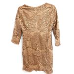 TFNC Paris Dress gold sequin sheer fully lined party mini dress size size 10 Photo 2