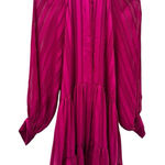 MISA Los Angeles  Lara‎ Mini Dress Solid Stripe Fuschia Pink Size Small Pockets Photo 0
