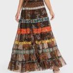 Johnny Was  Wilhelmena Tiered Mesh Skirt multi colored XL Photo 0