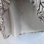 Casual Corner Aline Pleated Skirt 100% Cotton Lined Abstract Boho Size 10 Soft Brown Photo 5