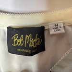 Bob Mackie  Floral A-Line Soft Flowy Knee Length Gray Yellow Skirt Medium Photo 4