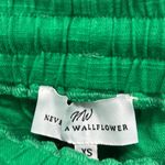 Wall Flower Never a  Kelly Green Mini Skirt XS Cotton Linen Photo 3
