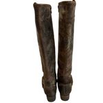 Diba True Brown Distressed Leather Flower Child Harness Riding Boots Photo 5