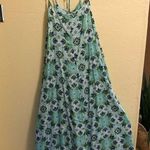 Tiare Hawaii Strappy Beach Green Blue Maxi Dress S Photo 0