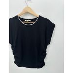 Madewell Womens Side-Cinch Muscle Tee Size M Stitched Neutral Casual Shirt Photo 4