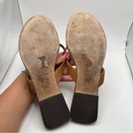 Tory Burch  Women's Capri Leather Flip Flop Sandals size 10 leather brown Photo 4