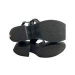 Coaster Size 9 Sandals With Sequined Straps & Chunky Heel Black Photo 6