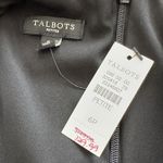 Talbots NWT 6P Black White Geo Print Fit & Flare Double Crepe Dress Photo 3