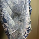 Francescas Women Pants Small Blue White Wide Leg Paisley Stretch Vacation Travel Photo 9