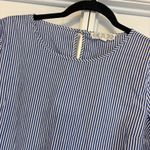 Pink Rose Pink‎ Rose Blue and White Stripe 3/4 Sleeve Top Size Medium Photo 2