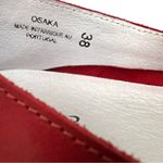 Bos. & Co. "Osaka" Soft Red Leather Slip On Ballet Flats with Bow Detail Size 7 Photo 6