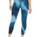 Womens New  Nike Yoga Dri-FIT Marina Blue High-Waist Leggings Photo 2