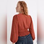 Madewell  Julianne Smocked Waist Top Size Small Photo 4