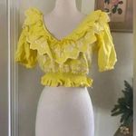 Anthropologie  Place Nationale Ruffled Linen Blouse Size Small Photo 0
