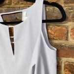 Cooper and Ella  Gray Cold Shoulder Strappy Keyhole Leslie Blouse Womens Size Small Photo 2