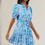 Sugar Lips Women’s Biller Floral Stacie Button Down Mini Dress Blue Size M 🐟 Photo 3