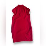 Whistles Paige V Neck Crepe Dress Red Pockets Size 6 Photo 9