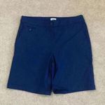 IZOD  performx dark wash high rise athletic shorts in size 8 Photo 0