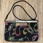 Stuart Weitzman Flat Clutch Purse Black Multi Paisley Magnetic Evening bag Photo 5