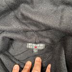 Poof New York Charcoal Grey Cowl Neck Sweater Size Large 2 Way Wear Photo 3