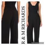 R & M Richards Dressy Cowl neck sleeveless wide legged jumpsuit in black size 6 Photo 1