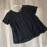 Ba&sh  Flowy Shirt keyhole short sleeve womens Black (medium) casual basic Photo 0