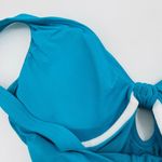 Robin Piccone Ava Swimsuit Size 8 NEW One Piece Blue Knot Plunge Turquoise NWOT Photo 5