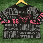 NBA Franchise Chicago Bulls Basketball Crop Tee L Photo 0