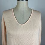 Free People  Light Pink Ribbed Long Sleeve Tunic Photo 2
